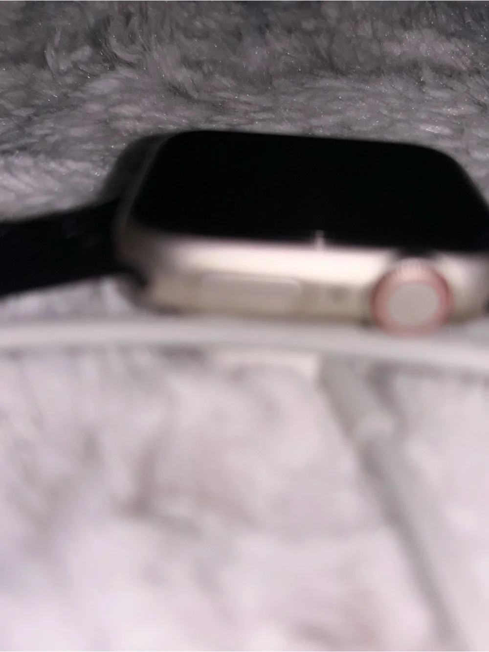 Black Apple Watch SE with Textured Band -